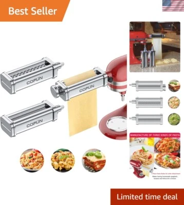 Authentic Italian Pasta Maker for KitchenAid: Spaghetti and Fettuccine Set - Image 1 of 4