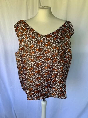 Chemisier vintage en satin de soie grande taille - Photo 1/4