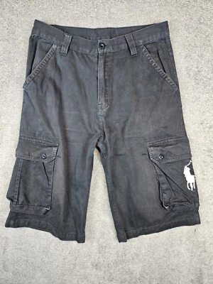 Pantalones cortos cargo Polo Ralph Lauren para hombre 34 (33x14) vintage negros Foto 1 de 4