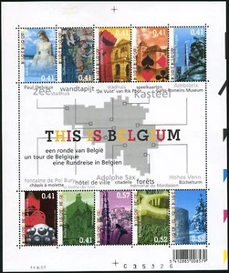 Belgium 1962 aj sheet, MNH. Tourism, 2003. Paintings by Paul Delvaux, Tapestry, - Picture 1 of 1