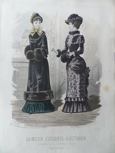 LITOGRAFIAS ORIGINALES - LA MODA ELEGANTE ILUSTRADA - Nº 1673D - 37 x 26 cm - Imagen 1 de 2