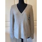 Cynthia Rowley Women's Gray V-Neck Wool Blend Pullover Sweater Size Large 