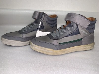 GEOX J ARZACH B. A - SYN + WAX.LEA Shoes Boys In Grey/navy US 4/ EU 36 - Image 1 of 4