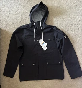 NWT Vuori Men’s Palisades Rain Waterproof Hoodie Jacket * Black * Large - Bild 1 von 7
