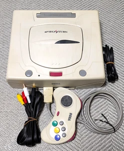 Sega Saturn HST-3220 Console NTSC-J w/ Genuine Pad + AV + Power Cables TESTED JP - Picture 1 of 9