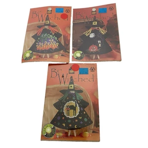 Kit punto croce Be Witched Halloween lotto di 3 Hattie Gertrude Hagatha nuovi - Foto 1 di 5