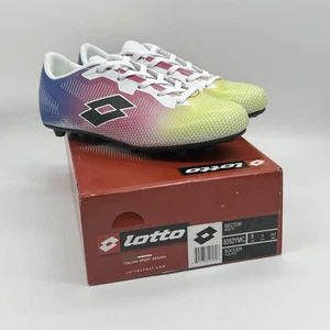 Lotto Soccer Cleats Sector Youth Sz 5 Pink Blue Yellow Outdoor Futbol 8352YMC - Picture 1 of 16