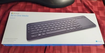 Microsoft All-In-One Media Wireless Keyboard Track Pad Model 1632 1496 - Image 1 of 4