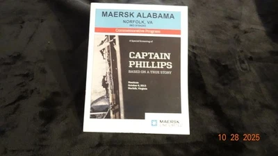 Maersk Alabama Commemorative Program Captain Phillips OCT 8, 2013  - Image 1 of 4