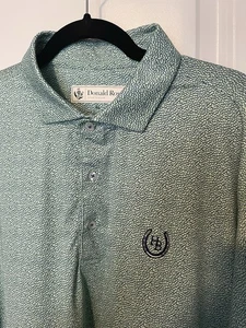 Donald Ross Ropa Deportiva Para Hombres XL Polo Geométrico Verde S/S Curva Herradura - Imagen 1 de 6