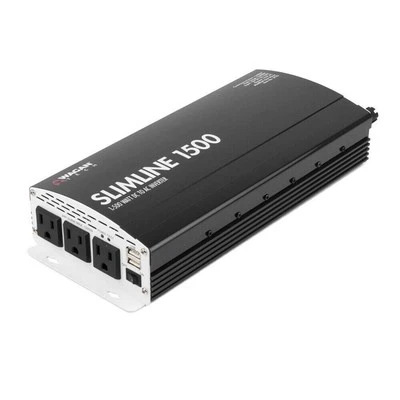 Wagan 3722 SLIMLINE 1500 High Output 1500 Watt Compact 115V AC Power Inverter - Image 1 of 2