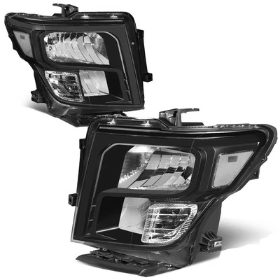 Conjunto de faros estilo fábrica negro/claro Fit 16-24 Nissan Titan XD Foto 1 de 4