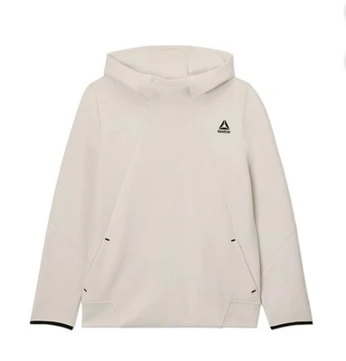 REEBOK Men’s L Momentum Athletic Pullover Hoodie Sweatshirt • Silver Burch - Image 1 of 4