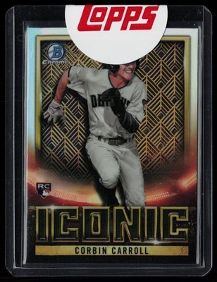 2023 BOWMAN CHROME ICONIC CORBIN CARROLL RC ARIZONA DIAMONDBACKS #BI-18 - Image 1 of 2