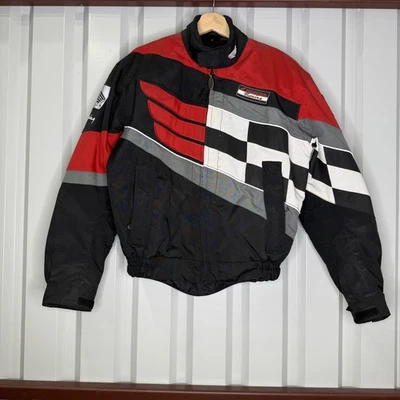VINTAGE Honda Rider Collection Motorcycle Jacket Mens Small Black Red Racing 90s - Image 1 of 4