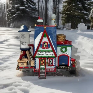 Department 56 Real Plastic Snow Factory North Pole Series Dept 56 IN BOX - Picture 1 of 17