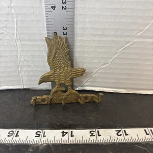 Vintage Solid Brass EAGLE KEY HOLDER 5 Hooks - Picture 1 of 9