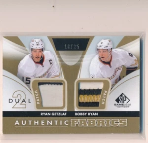 12-13 SP GAME USED AUTHENTIC FABRICS PATCH RYAN GETZLAF BOBBY RYAN #AF2-GR 18/25 - Picture 1 of 1