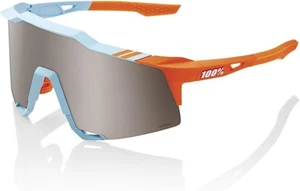 100% SPEEDCRAFT Sport Performance Cycling Sunglasses Orange/White/Pale Blue - Picture 1 of 2