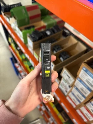 SQUARE D SQD 15 Amp 1-Pole Breaker (QO115GFI)