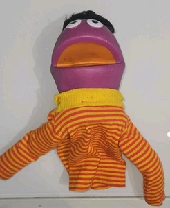 Peluche marionnette à main Sesame Street Roosevelt tête vinyle sans mains. - Photo 1/5