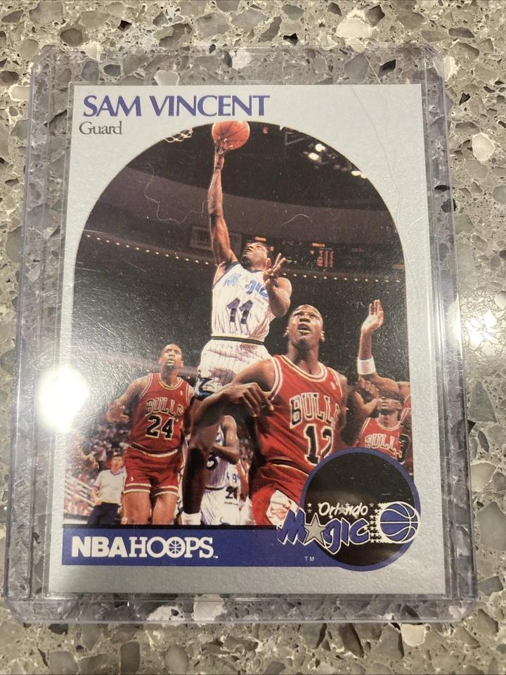 1990-91 NBA Hoops - Michael Jordan, Sam Vincent #223 Michael Jordan Wearing #12 - Image 1 of 1