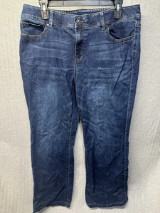 Jeans donna Lincoln Outfitter Comfort Flex taglia 14 lavaggio scuro gamba dritta denim - Foto 1 di 10