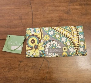 Vera Bradley NEU nicht mehr produziert Zitronenparfait Scheckbuchhülle gelb Paisley - Bild 1 von 7