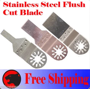 3 SS Flush Oscillating Multi Tool Saw Blade For Wood Metal Cutting Diy - Picture 1 of 2