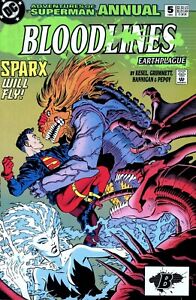 Adventures of Superman Annual 5: Bloodlines - 1993 - Earthplague. Very Fine