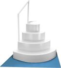 NEW Blue Wave Wedding Cake In Pool Step to Deck System With Liner Pad NE110WH