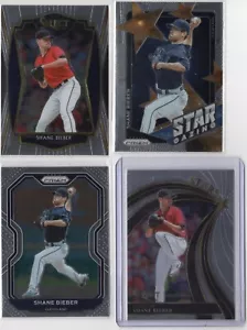 SHANE BIEBER - CLEVELAND - 2021 SELECT / PRIZM INSERT LOT X 4 - AWESOME! - Picture 1 of 2