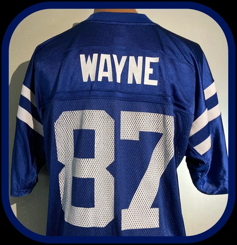 INDIANAPOLIS COLT REGGIE WAYNE REEBOK ON FIELD REPLICA JERSEY ADULT LARGE Cover