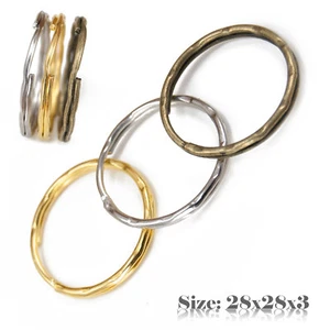 10 x 28mm Bronzo, Argento O Oro Portachiavi, Chiave Split Anelli Accessori - Picture 1 of 4