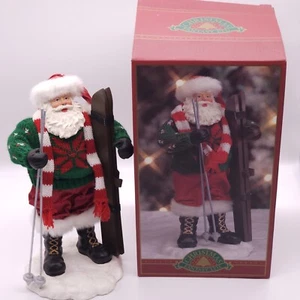 Christmas Fantasy LTD Santa Hits the Slopes Skiing Christmas Santa Figurine - Picture 1 of 5