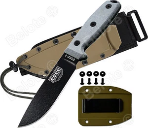 ESEE Model 4 Black Plain Edge With MOLLE Back & Coyote Brown Molded Sheath 4P-MB - Picture 1 of 5