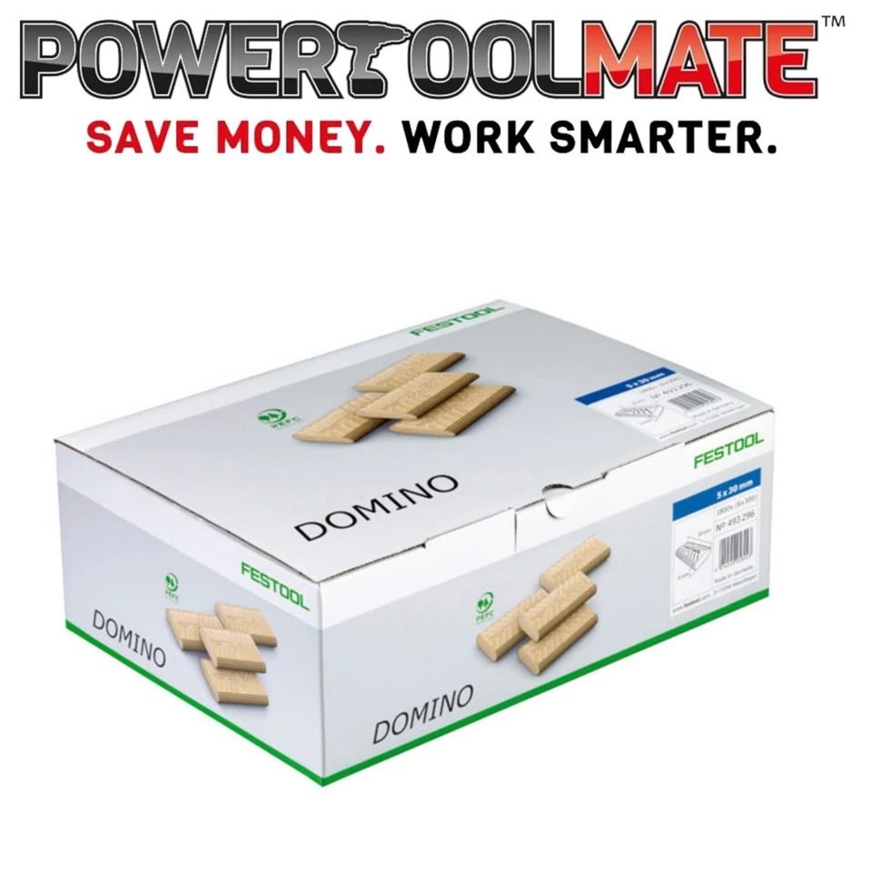 Festool 494938 D 5X30/300 BU Domino Wooden Dowels 5 x 30mm x 300 Pieces
