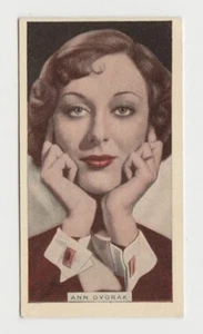 Ann Dvorak 1935 Godfrey Phillips Stage & Cinema Beauties Tobacco Card #29 - Picture 1 of 2