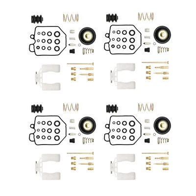 Paquete de 4 kit de reparación de reconstrucción de carburador con enchufe para Honda Nighthawk 750 CB750SC 1982 Foto 1 de 4