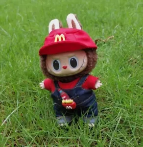 (No Dolls) For POP MART LABUBU The Monsters Plush Doll Clothes Suspender Hat Set - Picture 1 of 7