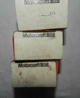 3  NOS Motorcraft  1974-75 FORD Courier DIST POINT SET DP-307 /312 D47Z-12171-A - Image 1 of 4