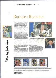 PANEL CONMEMORATIVO EE. UU. #881- BARBA ROMARE COMO NUEVA PARA SIEMPRE NEGRO - Imagen 1 de 1