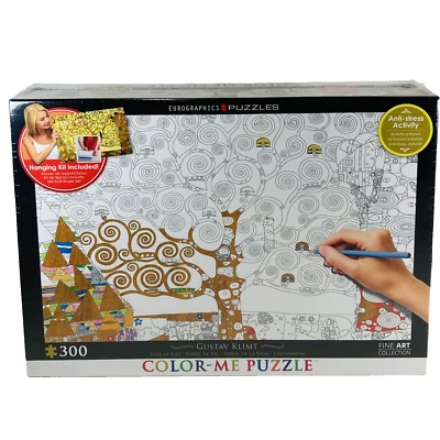 TREE OF LIFE Color Me Puzzle by Gustav Klimt 300 Pc w/Hanging Kit - Image 1 of 4