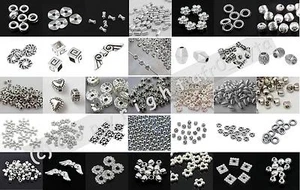 🎀 SALE 🎀 100 Tibetan Silver Spacer Beads For Jewellery Making - Picture 1 of 32