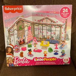 NUOVO IN SCATOLA Fisher Price Little People BARBIE Calendario Avvento Natale Rosa 24pz - Foto 1 di 10