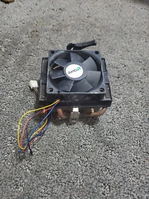 AMD AV-Z7UH40Q001 Socket AM3/AM2 4-pin CPU COOLING Fan & Heatsink w/ Copper Base - Image 1 of 4