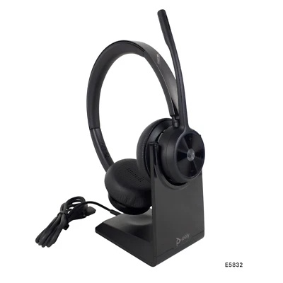 Plantronics Poly Voyager 4320 Wireless Bluetooth Headset W/ Charging Base E5832 - Image 1 of 4