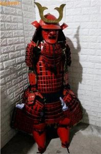Wearable Japanese The Last Samurai Armor Outfit Red Helmet Men's Cosplay Costume - Picture 1 of 5