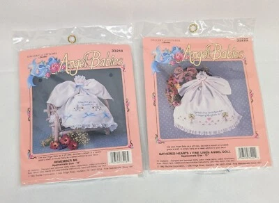 Bucilla Angel 婴儿 15 英寸娃娃针脚套件-聚集的心-记住我-密封 — 第 1/4 张图片