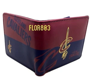 Cleveland Cavaliers NBA Men's Printed Logo Leather Bi-Fold Wallet - Picture 1 of 5